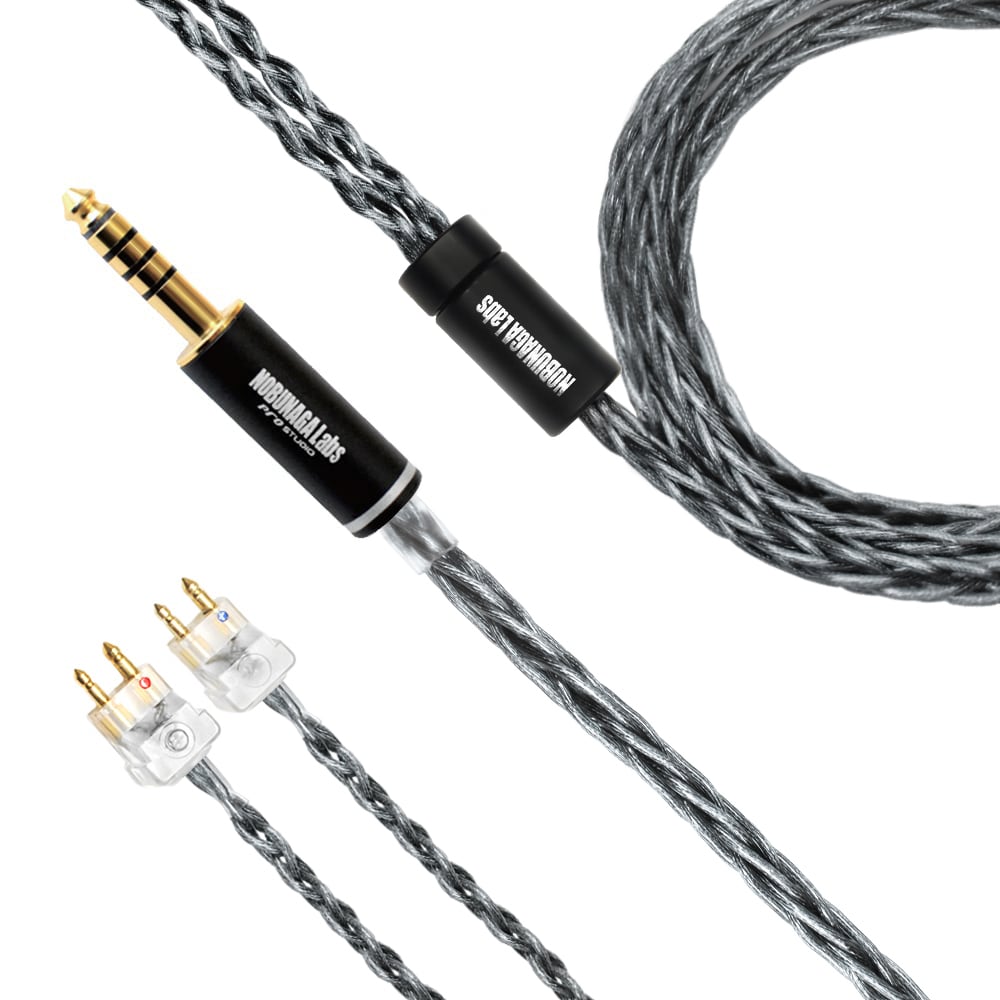 【特選アウトレット】玄(げん):NOBUNAGA Labs COMBINE:4.4mm5極バランス対応FitEar専用リケーブル:銅銀合金導体