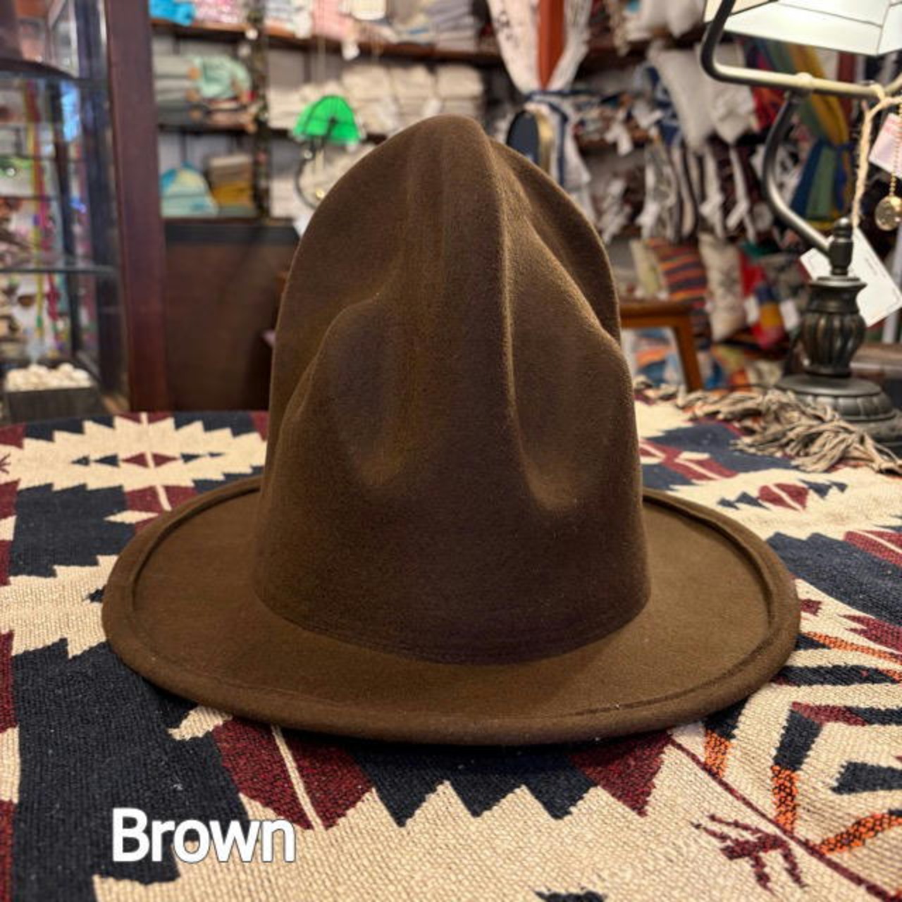 TOPANGA Accessory　Plain wool hat　2Color 　プレーンウールハット　マウンテンハット　帽子　凹凸　ぼこぼこ　アクセサリー　外国　海外　つば　水平　