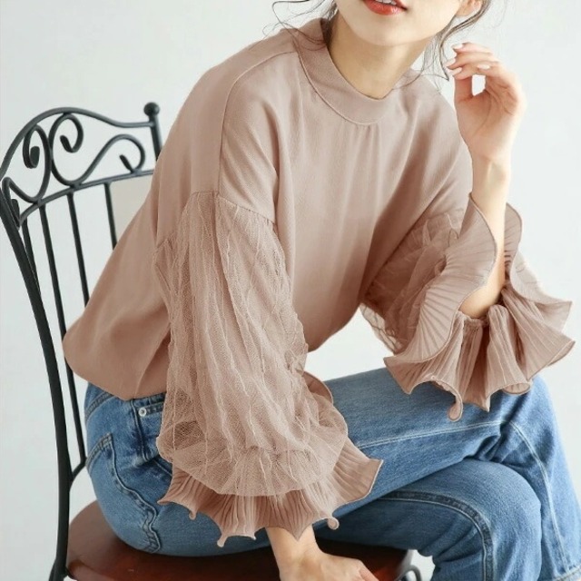 ４色 トップス シャツ ブラウス レディース 春夏 かわいい ゆったり 長袖 七分袖 ボリューム袖 フリル袖 ラウンドネック 襟なし ノーカラー フレア セミフレア レース シフォン 白 ホワイト 黒 ブラック カーキ ピンク 大人カラー 春カラー 秋カラー M L ゆったり かわいい 大人可愛い きれいめ シンプル カジュアル 大人 上品 おしゃれ ナチュラル かっこいい エスニック フェミニン 無地 コーデ スタイル 楽ちん モテ 普段使い 20代 30代 40代 こなれ感 ラフ ラブリー
