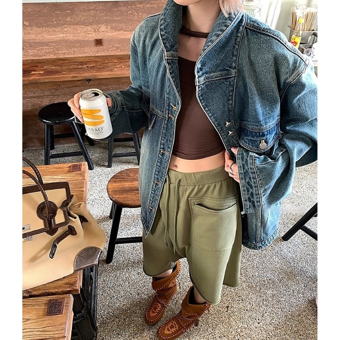 スタンドカーブカラールーズデニムジャケット［XS-L］ | MeraviOggi