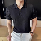 thin zipper polo shirt 00319