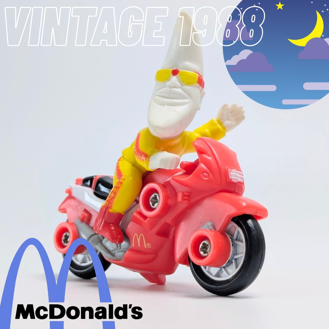 ☆ VINTAGE 1988 ☆【 Mac Tonight ( マックトゥナイト )】1988年マクドナルドミールトイ『 マックトゥナイト / モーターサイクル 』 / McDonald's  マクドナルド ハッピーミール 〚アメリカン雑貨 アメトイ〛