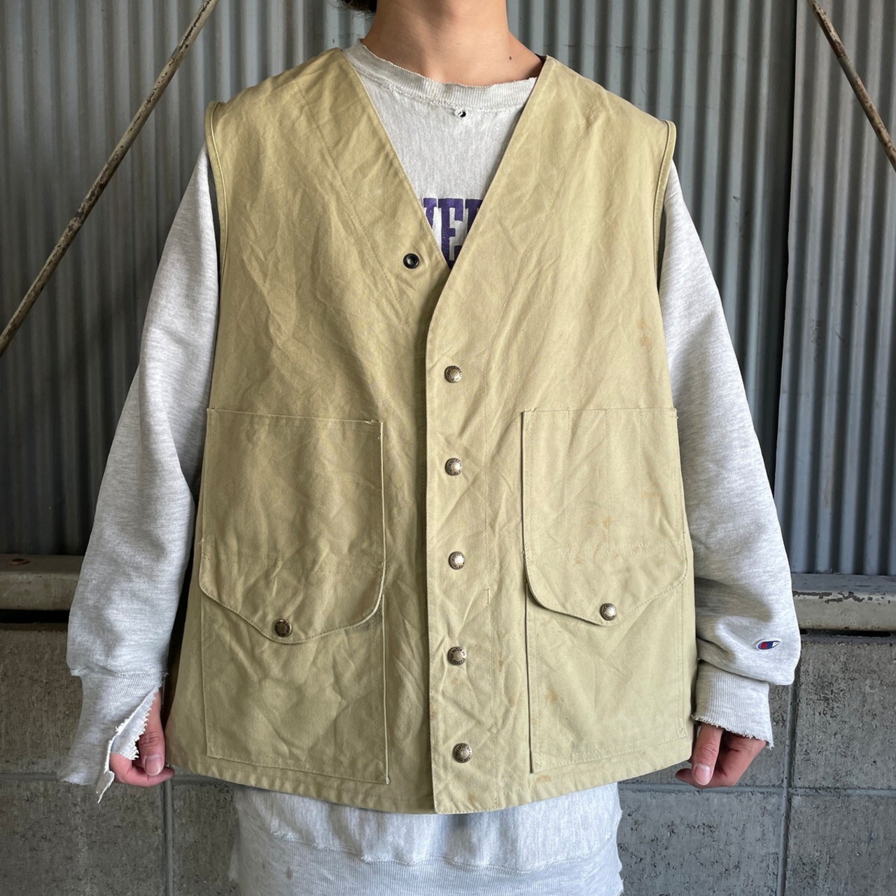 70〜80年代 USA製 FILSON フィルソン ダック地 ハンティングベスト 