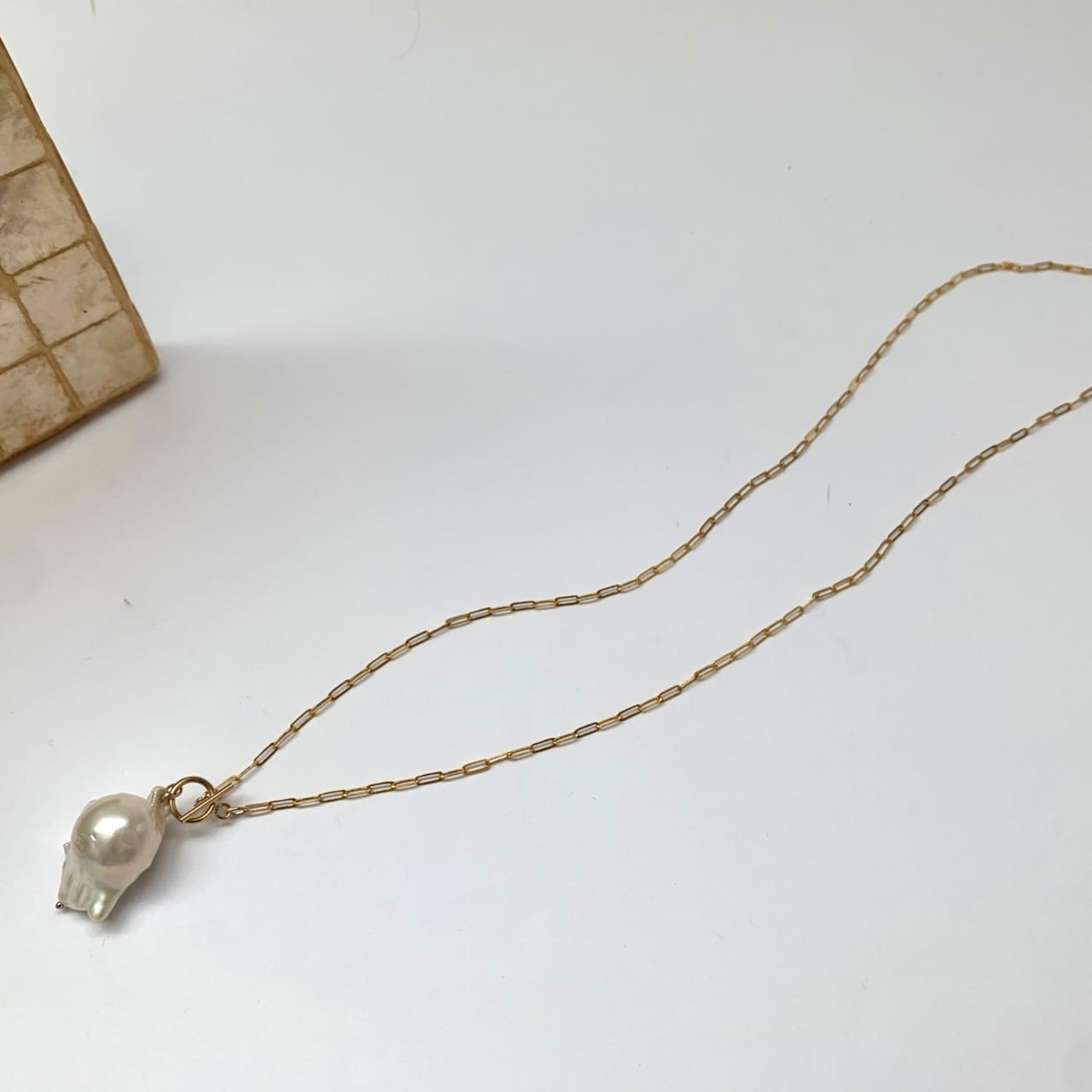 14kgf pearl✕goldネックレス