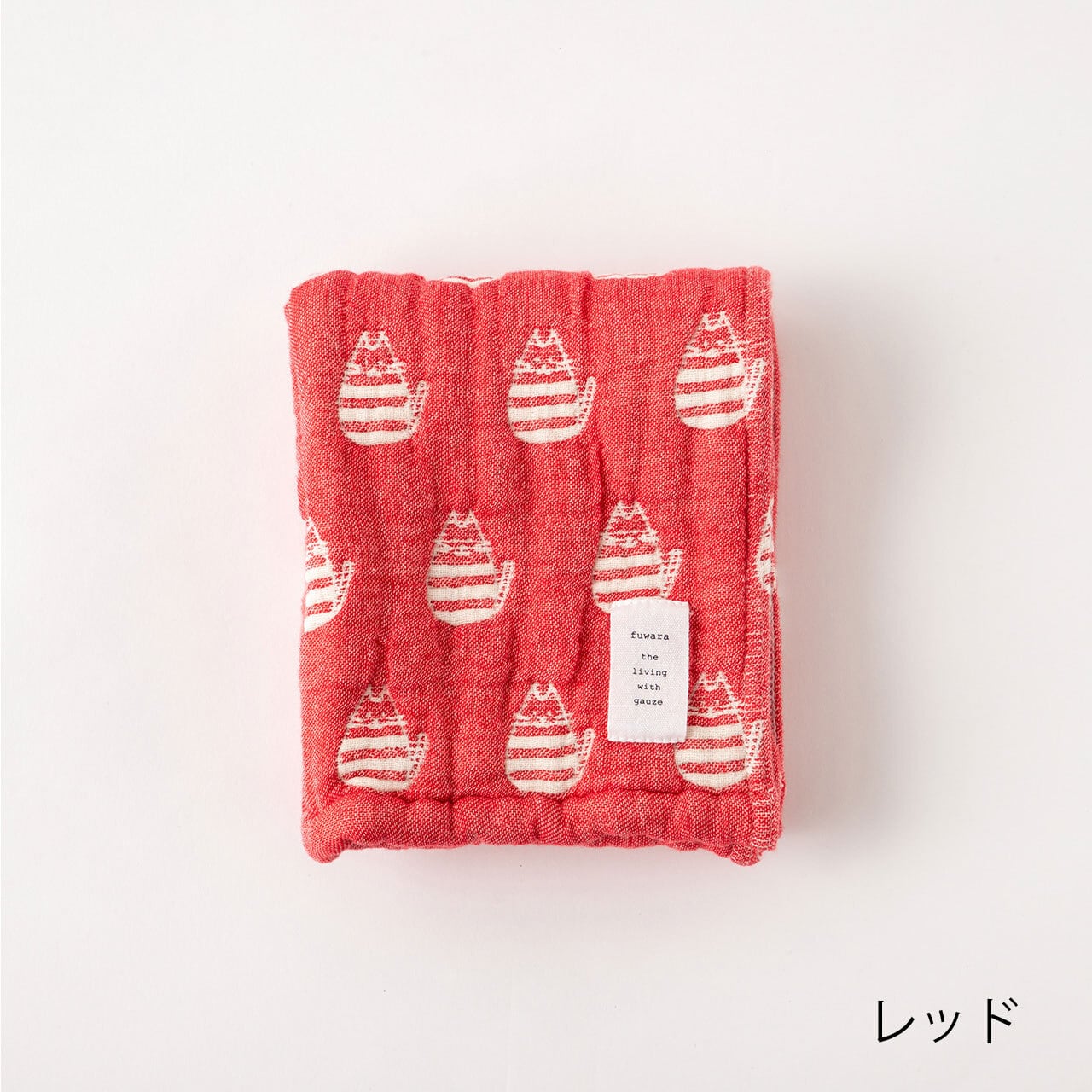 六重織ガーゼ フェイスタオル ねこ（chatora） | fuwara
