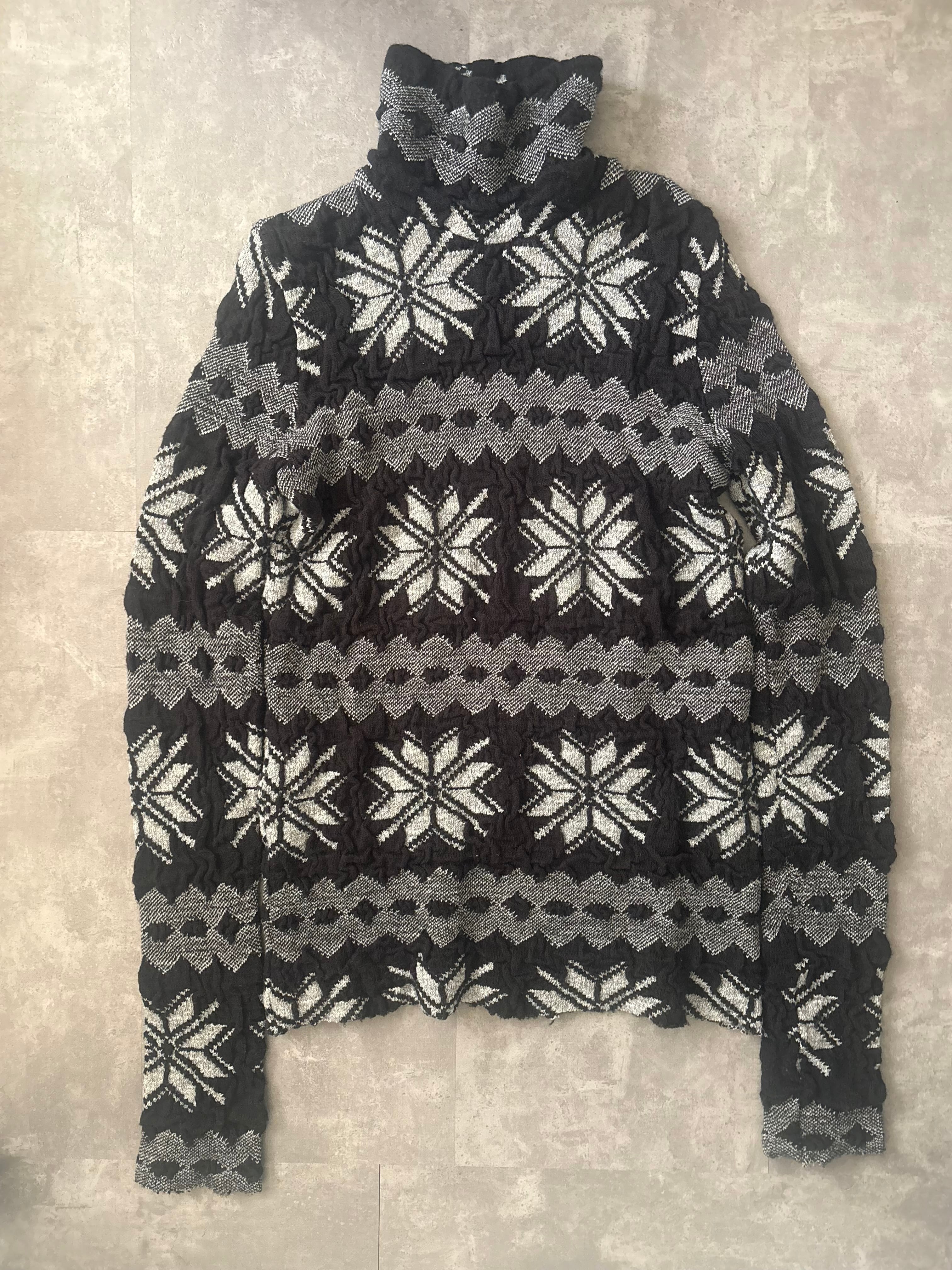 RAF SIMONS 03aw CLOSER期 nordic high neck long sleeve knit