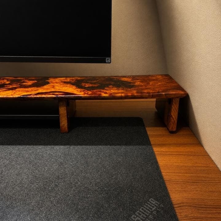 試作品】デスクシェルフ モニタースタンド ディスプレイ台 机上台 木製