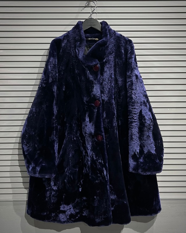 【X VINTAGE】 Beautiful Purple Vintage Faux Fur Coat