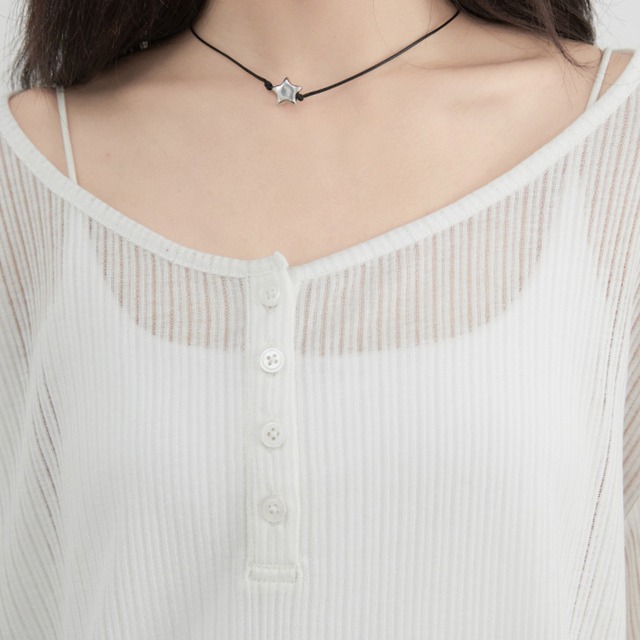 round-neck sheer over top　L0279