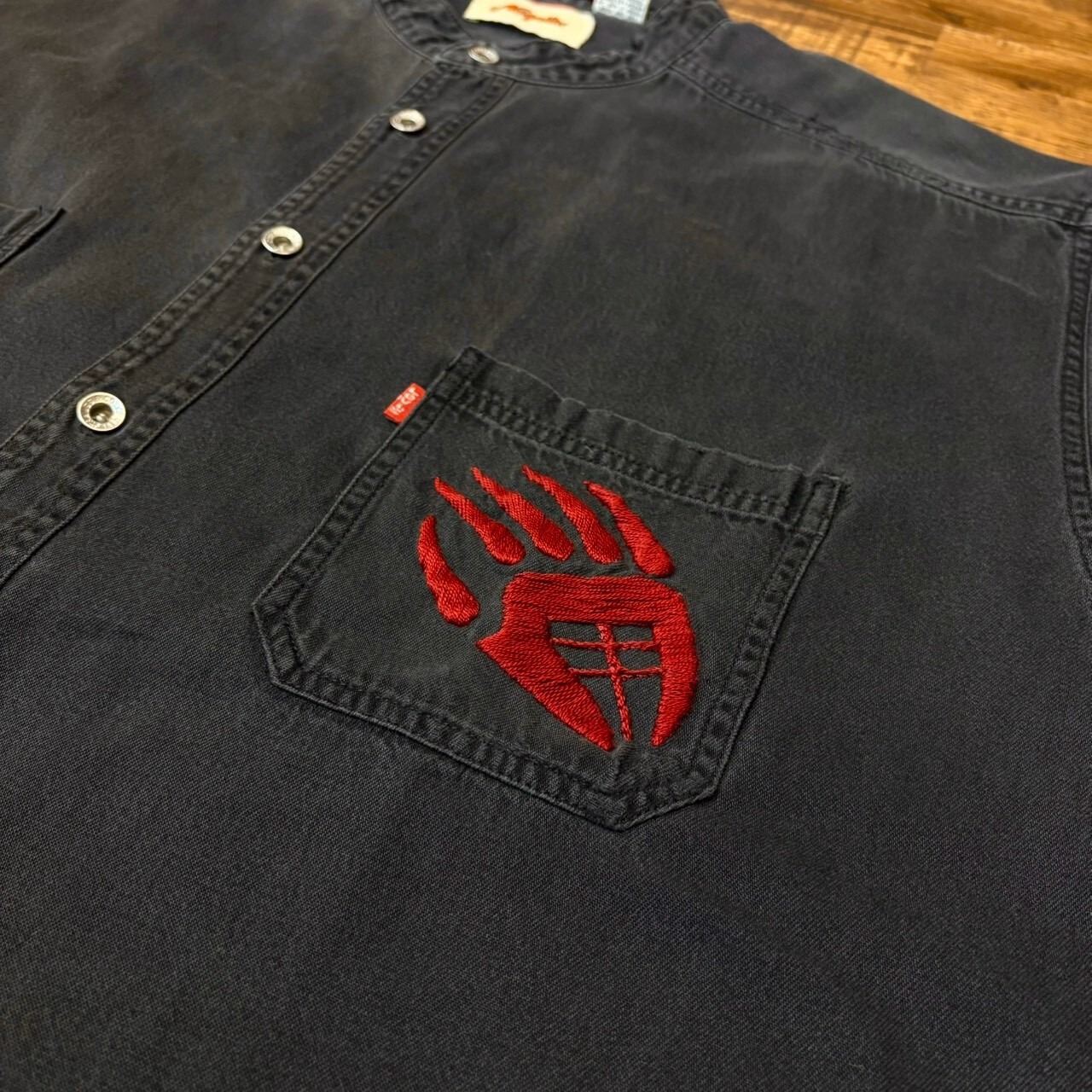 ナスングワム【Nasngwam】Indian motif Denim Shirt　XLサイズ - 2