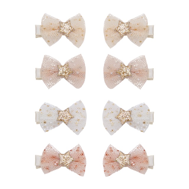 Tutu bow salon hair clips