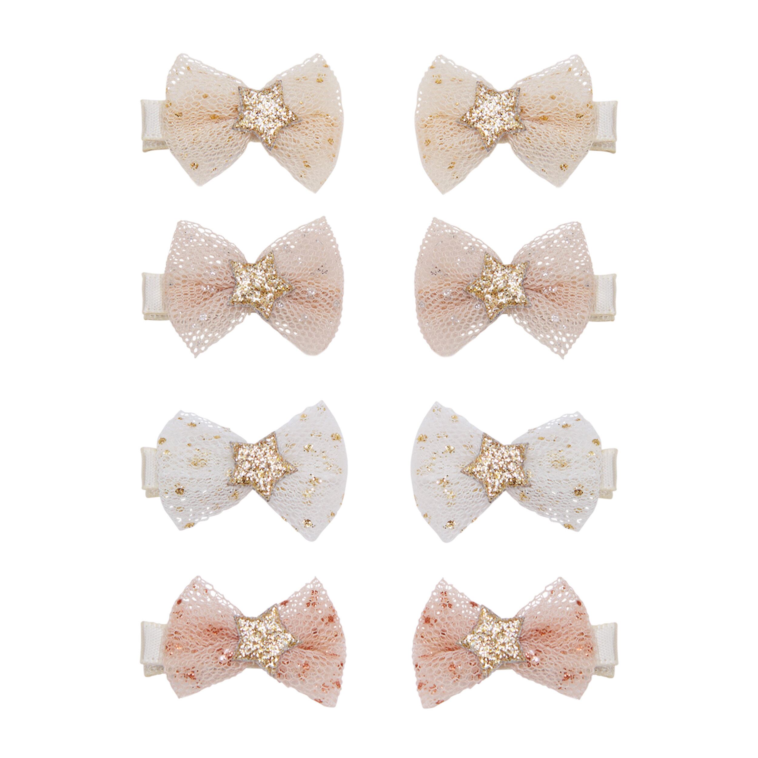 Tutu bow salon hair clips