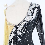 社交ダンス 衣装 ラテン ドレス ワンピース 黒 シルバー デモ 競技 ダンス パーティ 発表会 スパンコール シルバー系 ブラック系 華やか 光沢感 フロア映え エレガント 楽しむ 映える ダンス用 ステージ 衣装 女性用