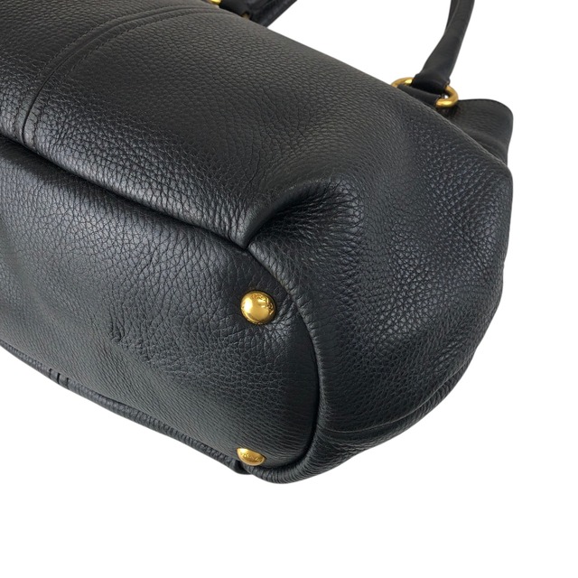 PRADA プラダ ショルダーバッグ ブラック ロゴ レザー vintage ヴィンテージ オールド g864hh