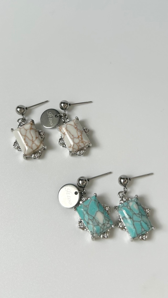 Turquoise Rectangle  Pierce