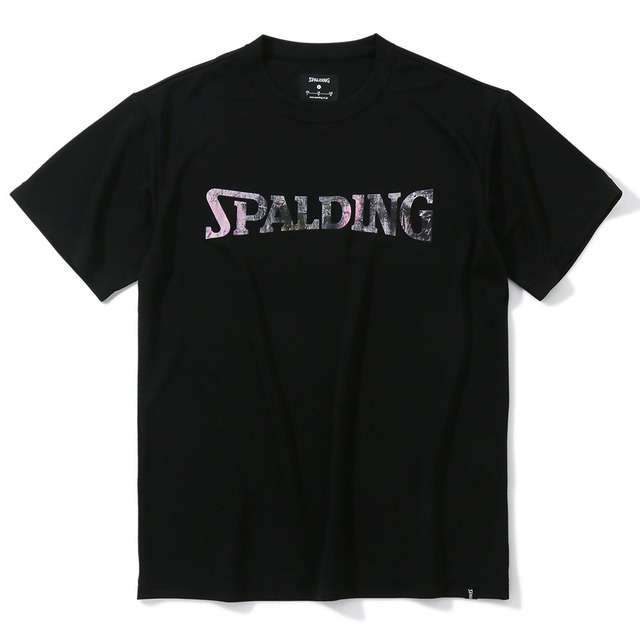 【SPALDING】Ｔシャツ ウォールペイントロゴ ブラック