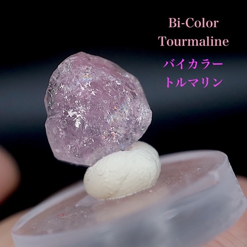 バイカラートルマリン  電気石 カリフォルニア産  1.1g  T840 鉱物　天然石　原石　パワーストーン