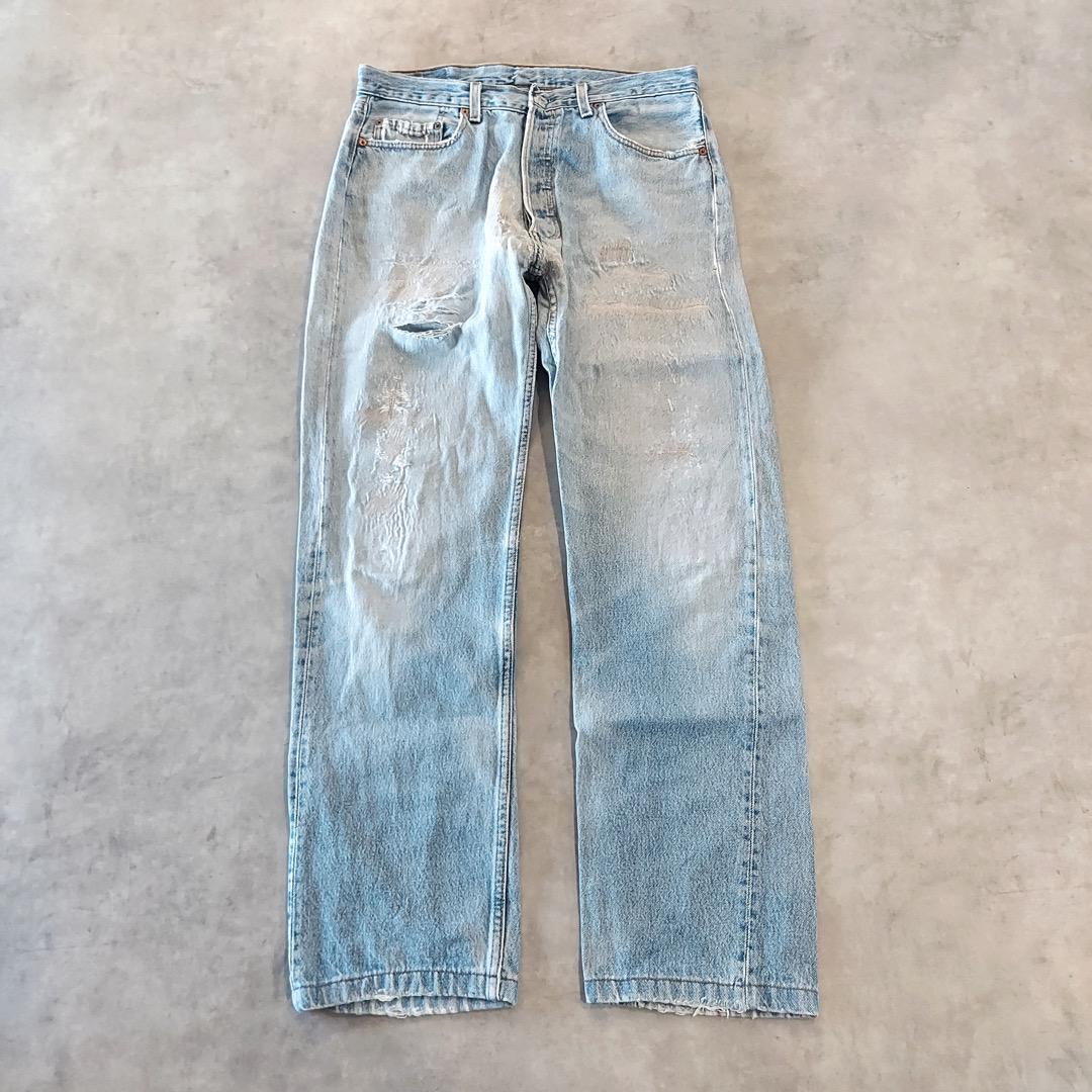 リーバイス501 Levis W34 青 90s USA製 古着 15954
