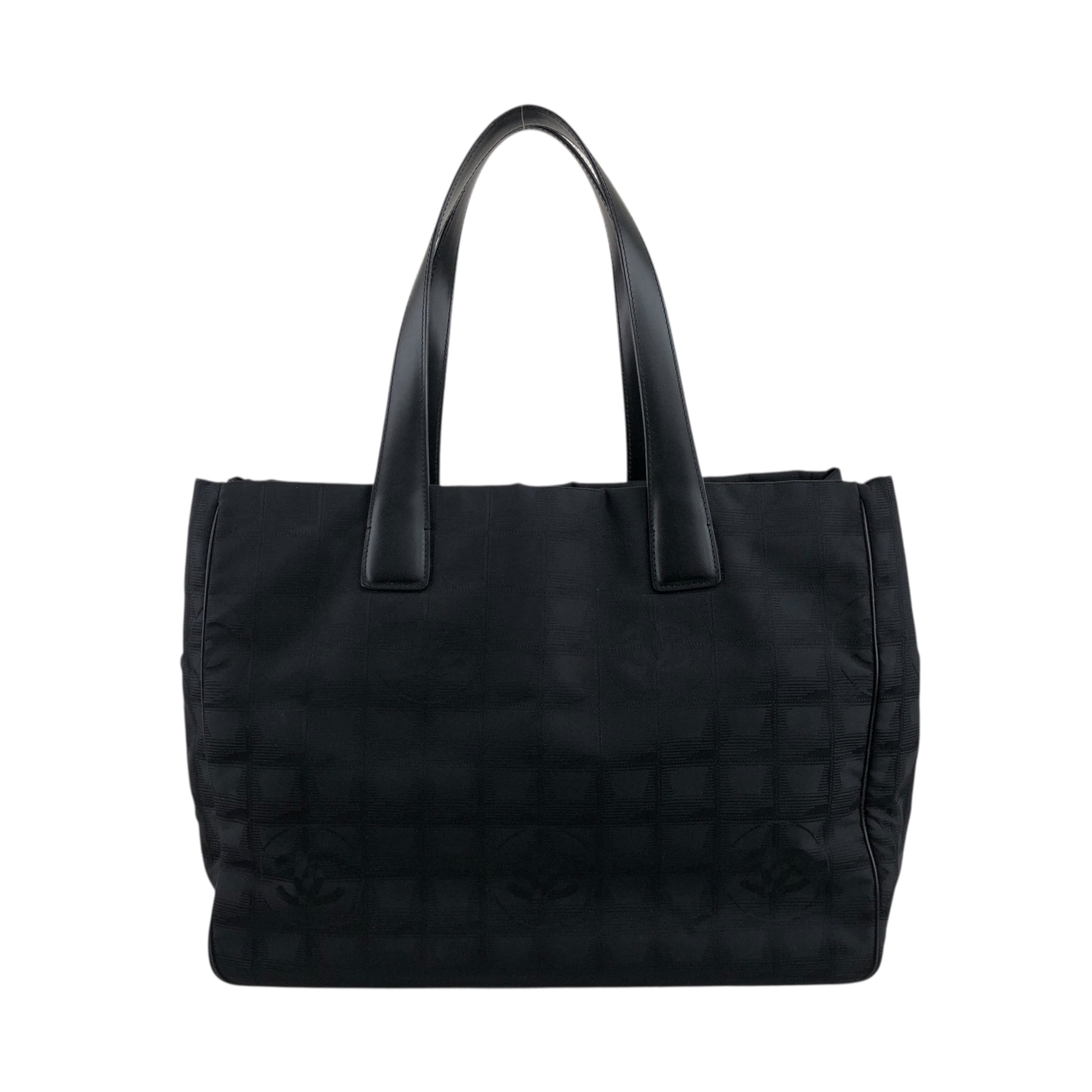 シャネル ブラック ナイロン トートバッグ