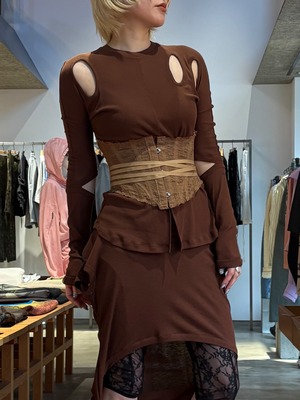 【26SS】MUKCYEN ムッシャン / コルセット / linen gaze corset
