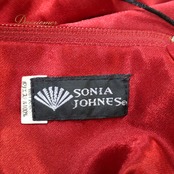フラメンコ 衣装 SONIA JOHNES ソニアジョーンズ ドレス ワンピース レッド系 ブラック系 赤 黒 ボランテ フリル ダンス パーティ 発表会 ノースリーブ 舞台 踊り ステージ 舞台衣装