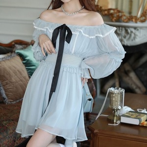 One shoulder ruffle dress　li2401226