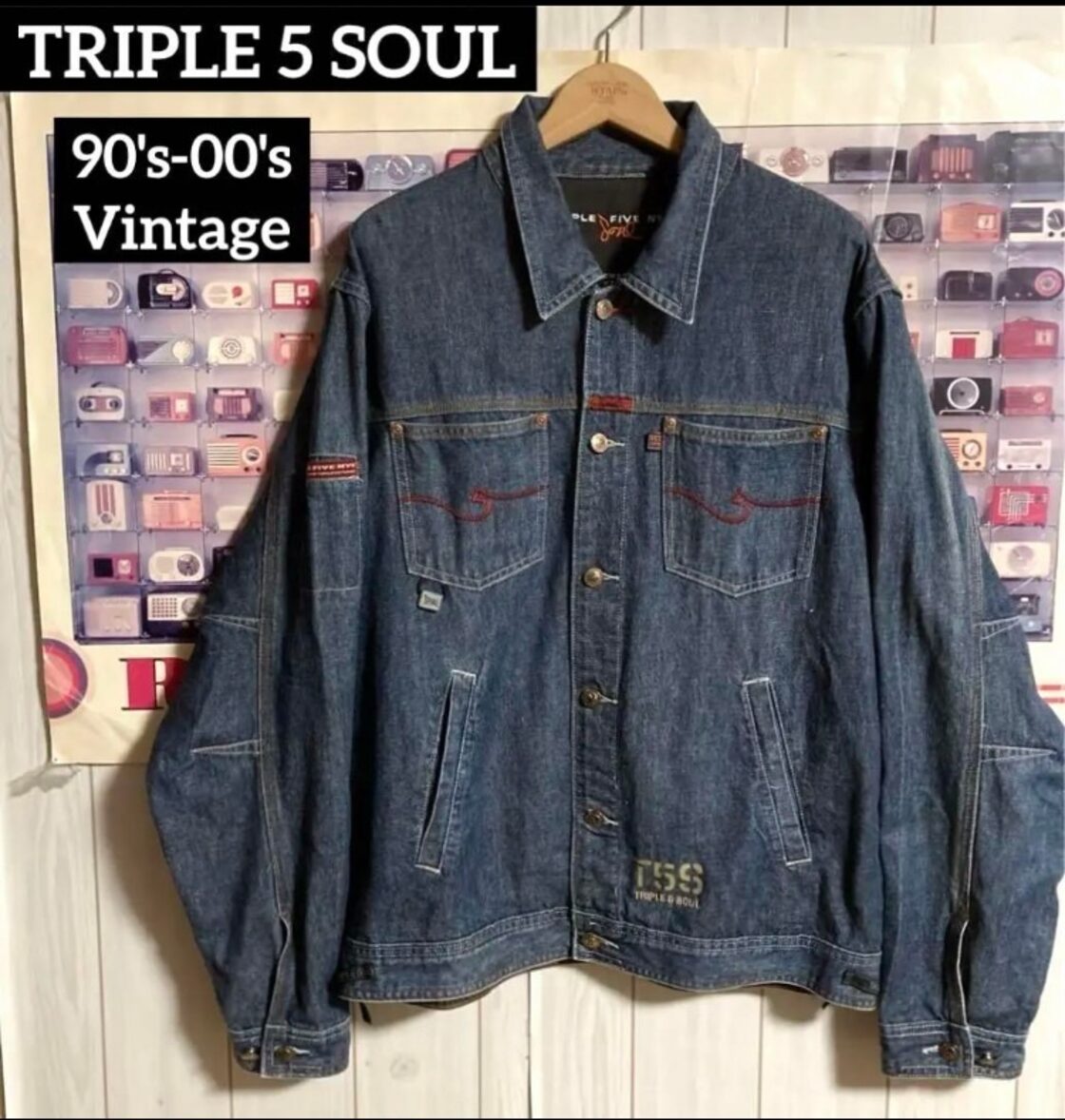 90s-00s TRIPLESOULデニムジャケットGジャンT5SFIVE555 | PAY ID
