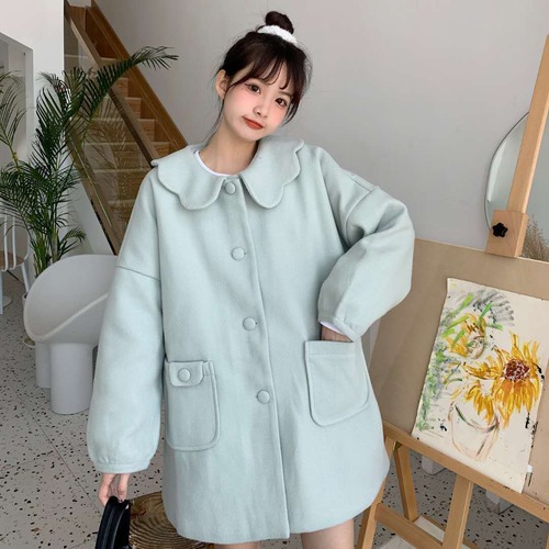 ✞スウィート花びら襟ウィンターコート 丸襟 大人女子☆秋冬✞ゴスロリ SM ミリ 甘ロリ クラロリ 和ロリ エレガント 黒ロリ 姫ロリ 華ロリ BB-BB72836299091