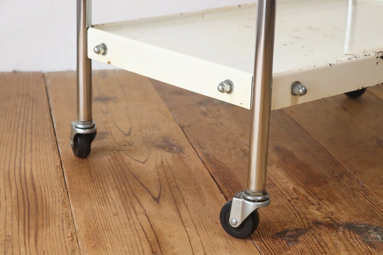 ヴィンテージ ワゴン キッチン トローリー 収納 キャスター スチール