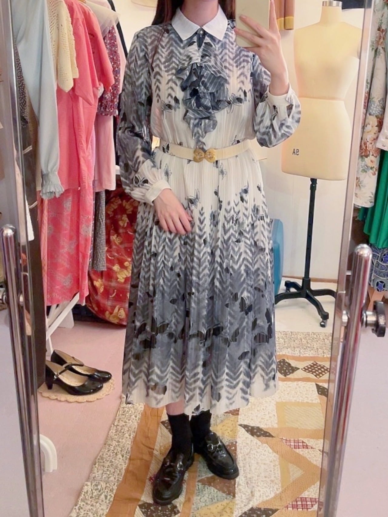 butterfly lame line one-piece