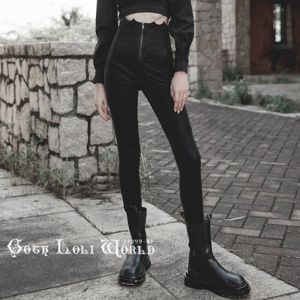 ゴスロリワールド WK-706NCM-BK パンクファッション スキニー