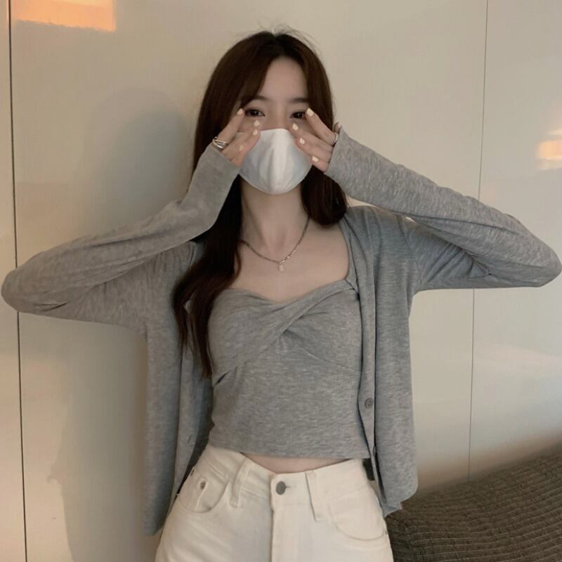 ショートジャケット スプリングオータムカーディガンカジュアルトップス ロング 大人ガーリー スウィート キュート 春物 秋物 1号婦人51378502716