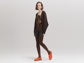 ecopet yarn V-NECK CARDIGAN / BROWN