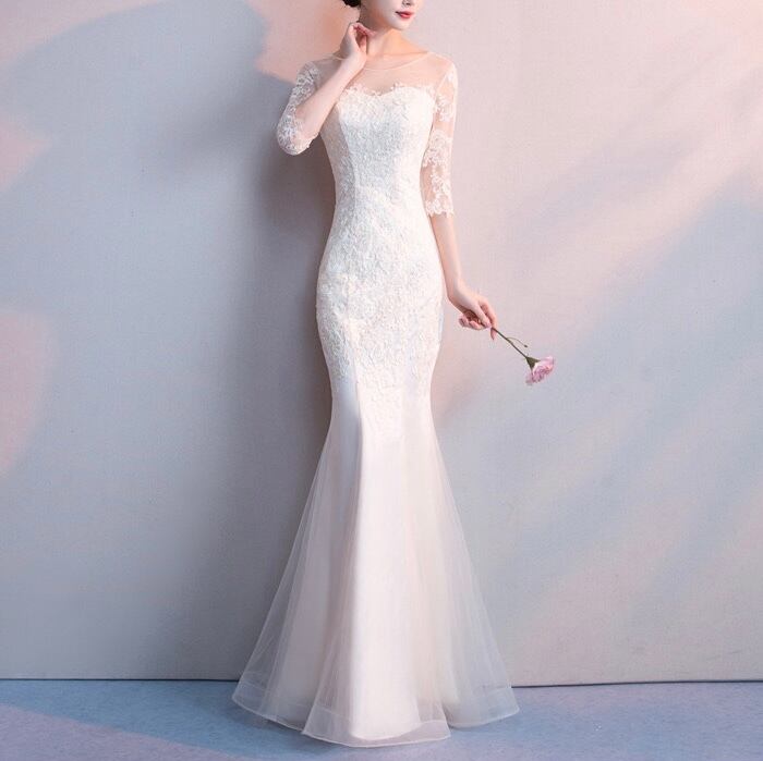 マーメイドライン ウェディングドレス m_dress016