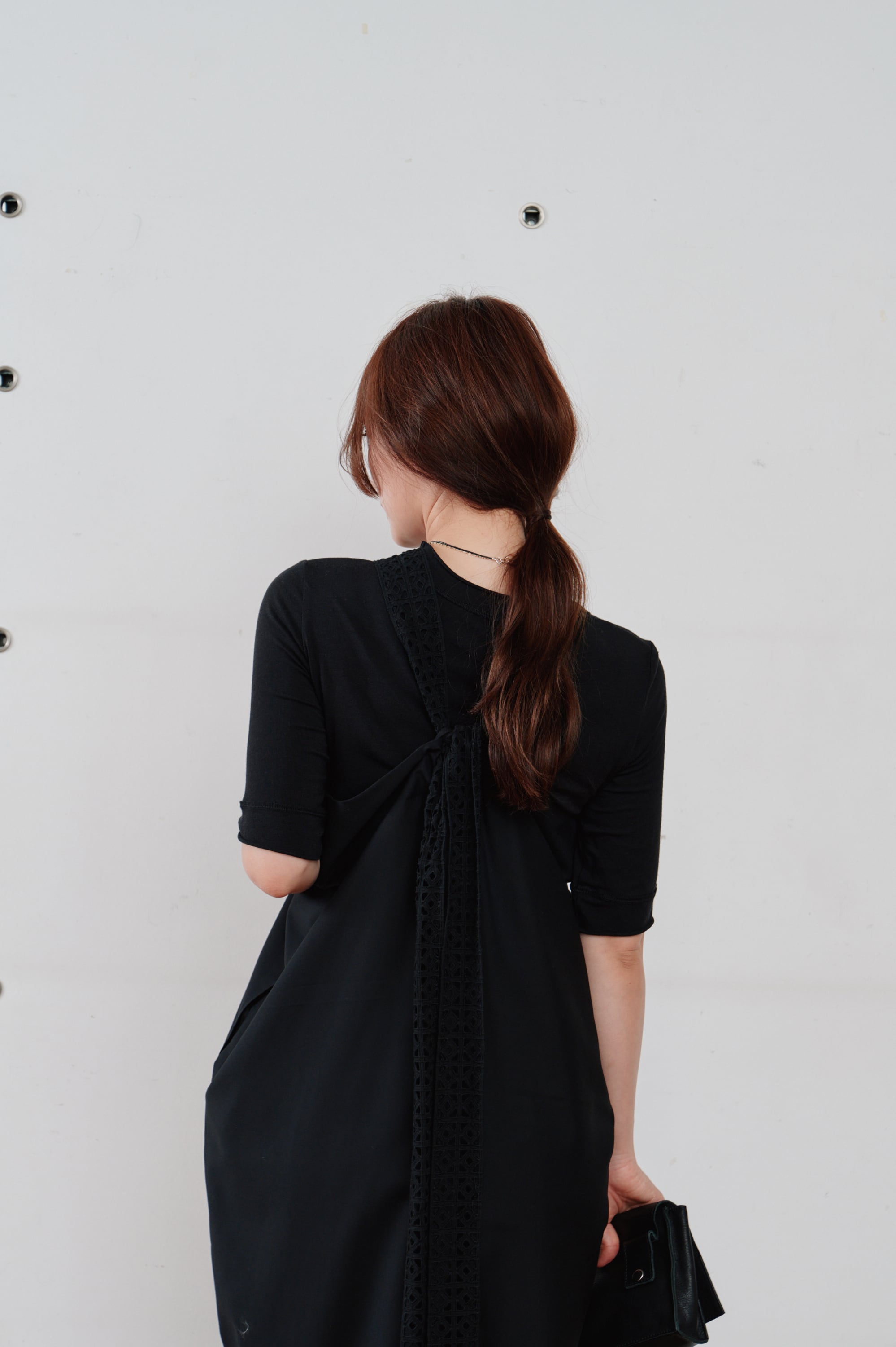 Hella lace tie over dress レースタイオーバードレス Black | planet3rd