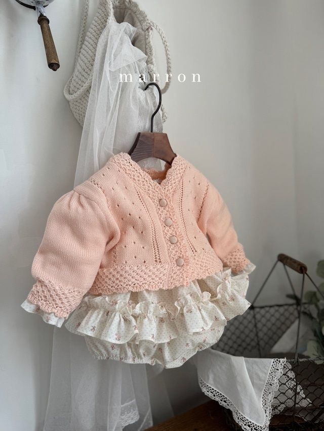 【即納】<marron>  Barbie knit cardigan