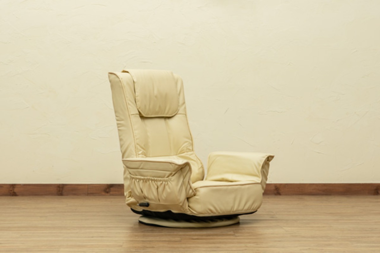 レバー式14段回転座椅子　BK/BR/IV