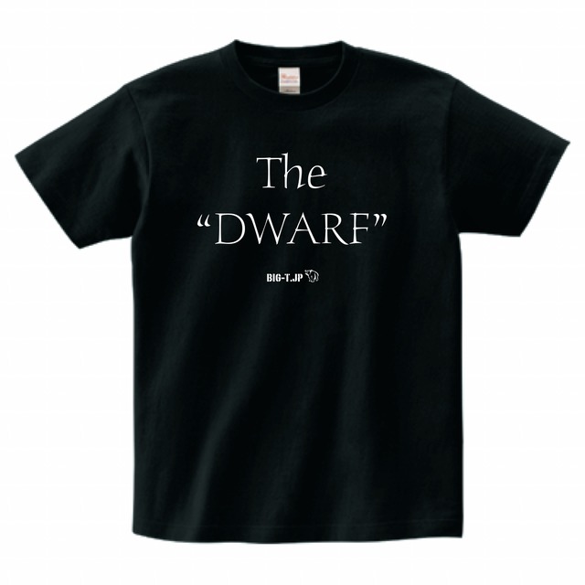 7XLまで！種族職業 RPGＴシャツ「The DWARF」ドワーフ　ブラック