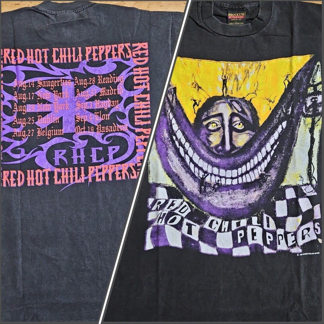 Red Hot Chili Peppers バンド Tシャツ レッチリ レッドホットチリペッパー レッチリ Tシャツ 半袖 白 黒 90年代