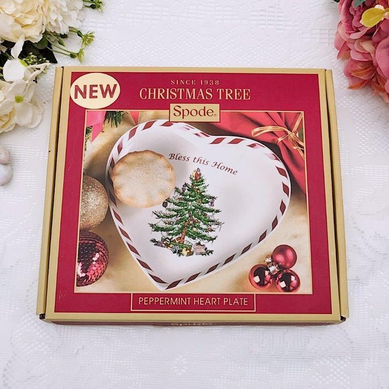美品 可愛い スポードSPODE クリスマスCHRISTMAS ハート型プレート