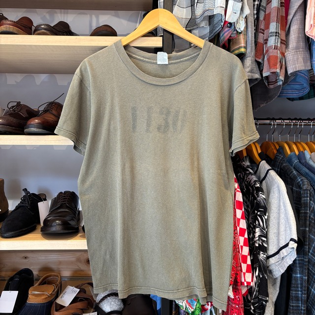 Ⓝ1990'S T-SHIRT STENCILL OLIVE SIZE M