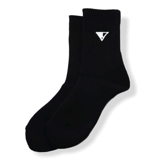 HALFLOGO Socks (Black × Whitelogo)