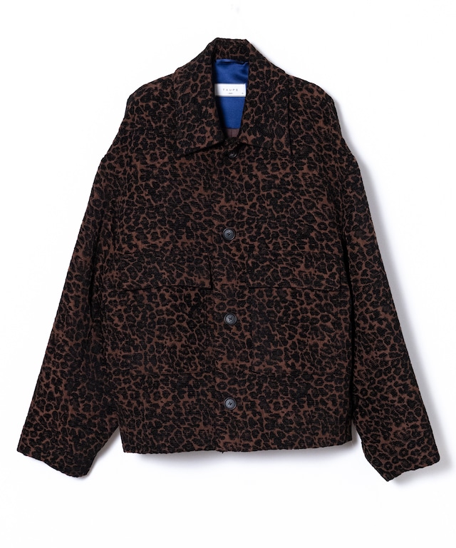 LEOPARD JQ SHORT JACKET（BRN）