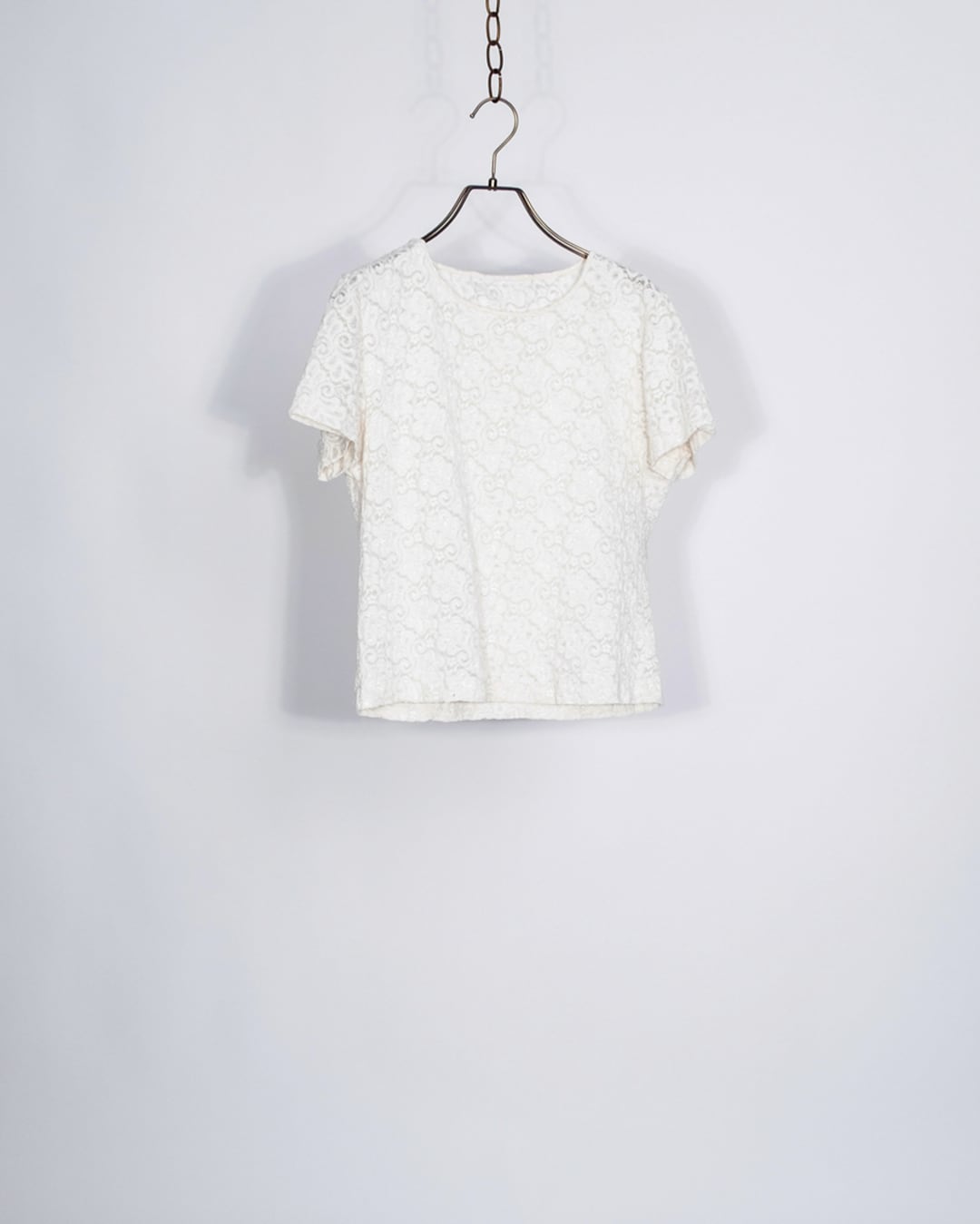 White Flower Lace T-Shirt
