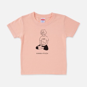 Tシャツ［どこでもZEN：キッズ］HANKA-FUZA　アプリコット色