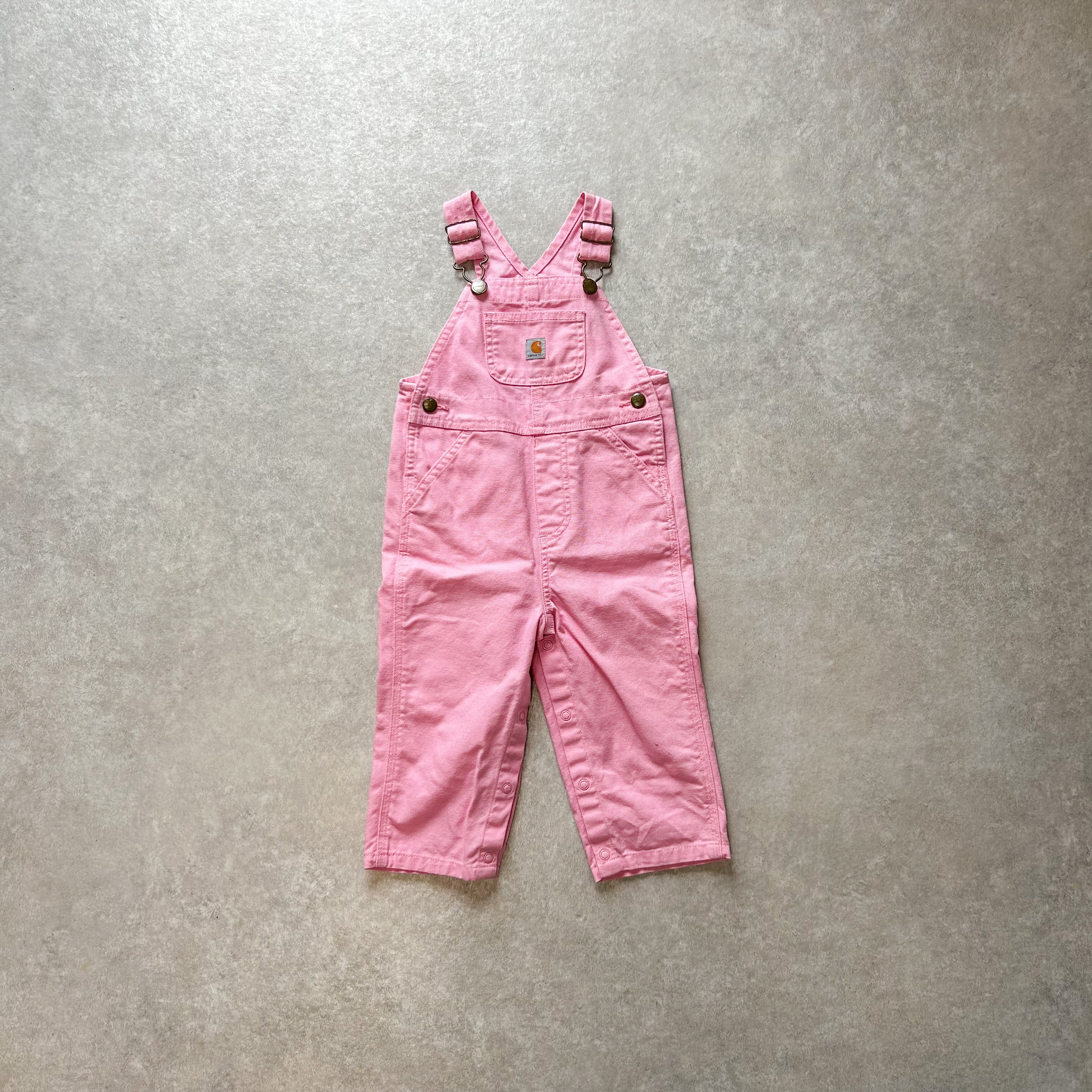 USA製ヴィンテージ　オーバーオール　18M ピンクタグ Carhartt/ピンク】オーバーオール｜85サイズ｜キッズ古着 KID_O50