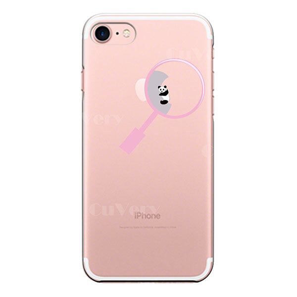 iPhone8 iPhone7 ケース ハードケース クリア よく見たら パンダ