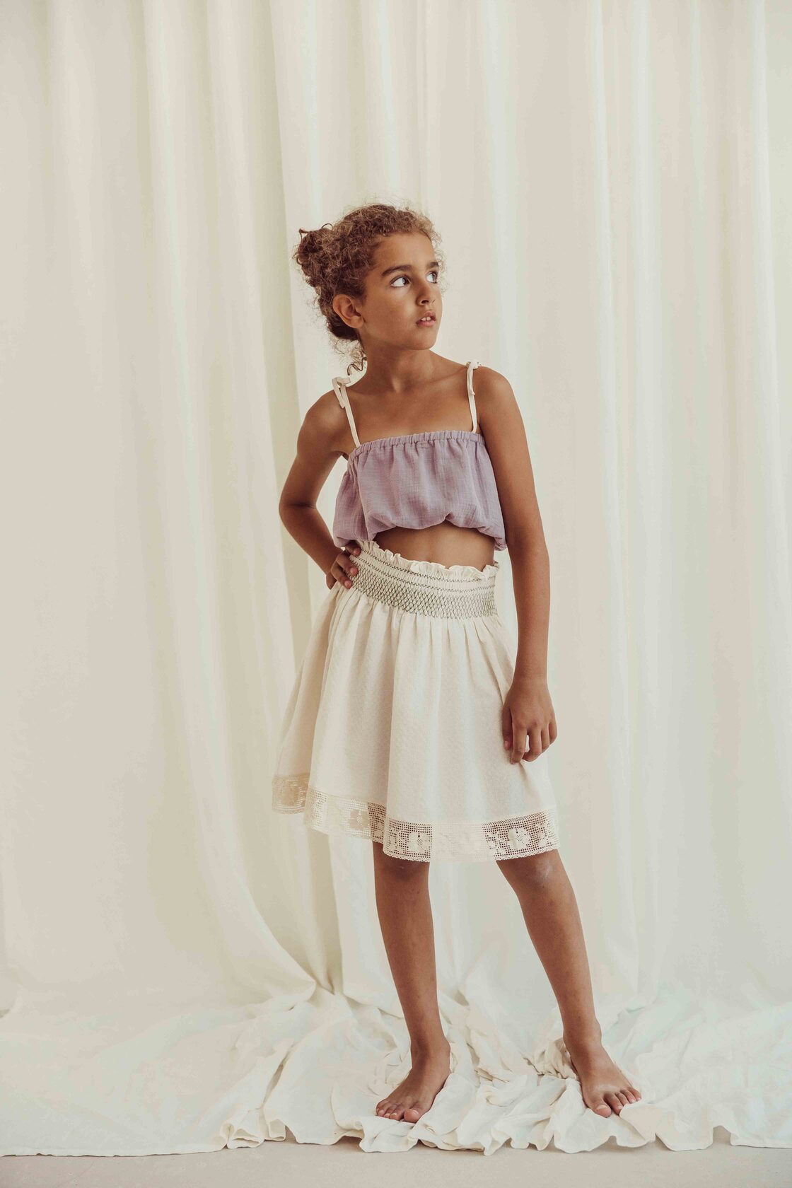 LiiLU / Rustic Dobby Skirt - Dobby Ecru | PAY ID