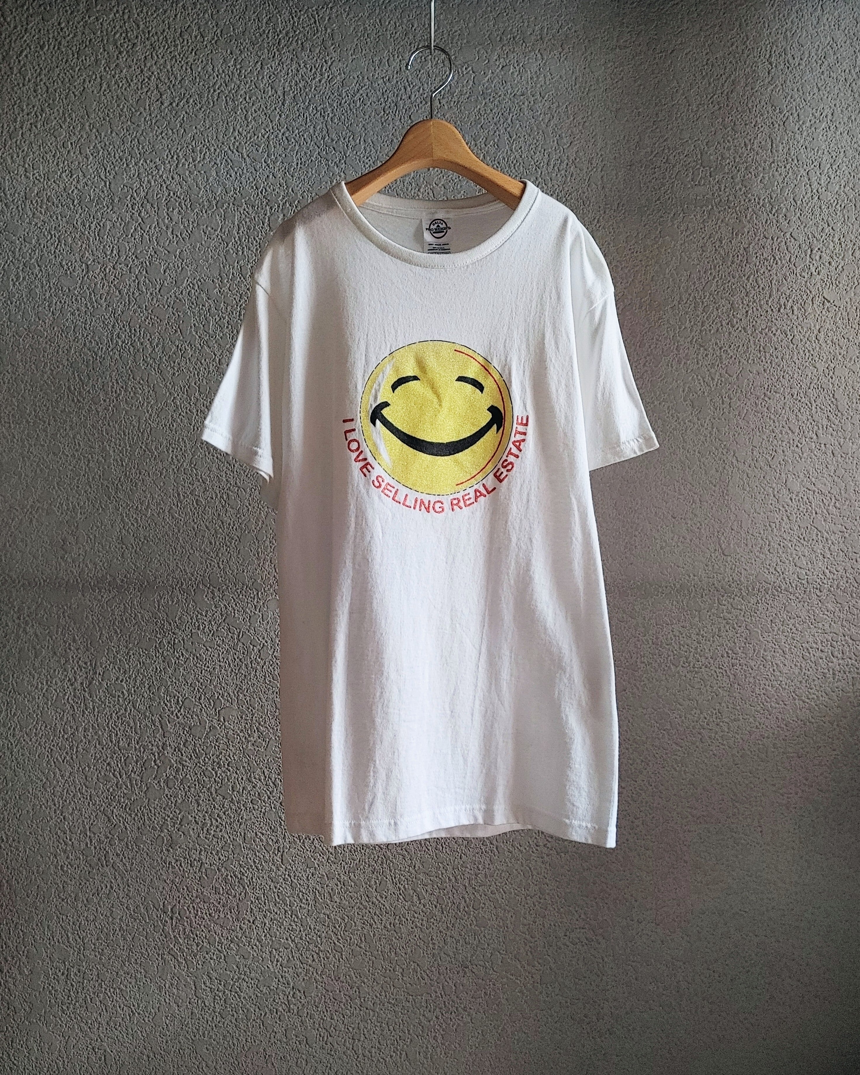 80s USA製 vintage スマイリー スマイル Tシャツ ビンテージ スマイリー Tシャツ ラメ サイズS デッドストック 未使用 古着