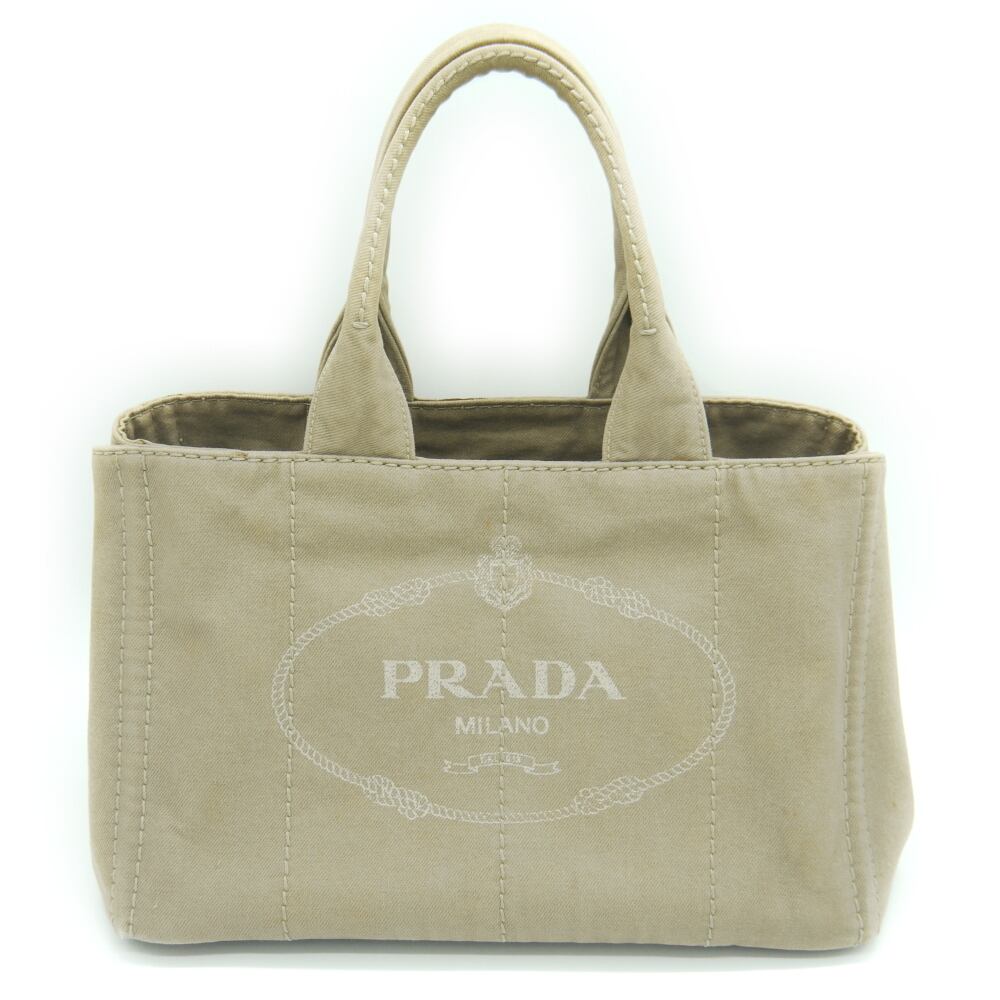 【美品】PRADA プラダ カナパ デニム ハンドバッグ B1877B